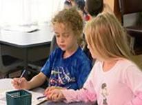 Students at work in the classroom. 
