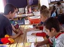 Students at work in the classroom. 