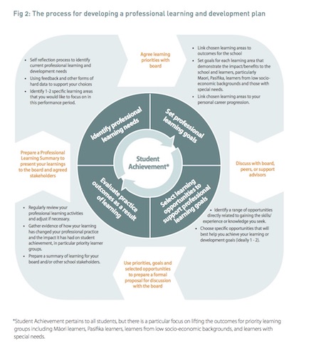 The process for developing a professional learning and development plan